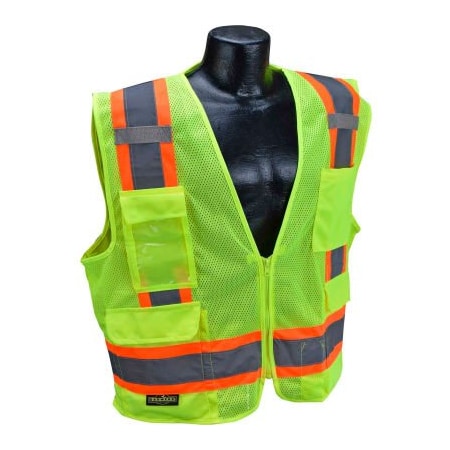 Radians 100% polyester solid front and mesh back, Zipper Closure, Green, Size XL SV6GXL